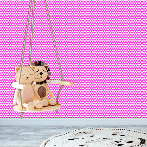 Adesivo Baby Triângulo Fundo Rosa Escuro
