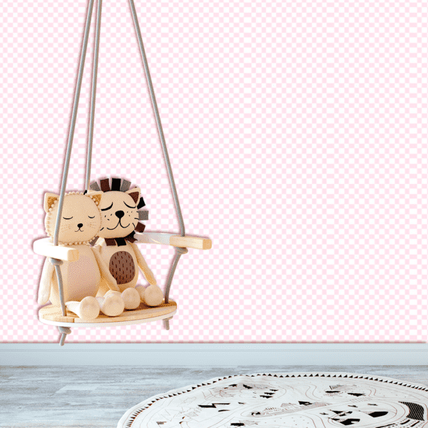 Adesivo Baby Pantone Xadrez Rosa - Image 2
