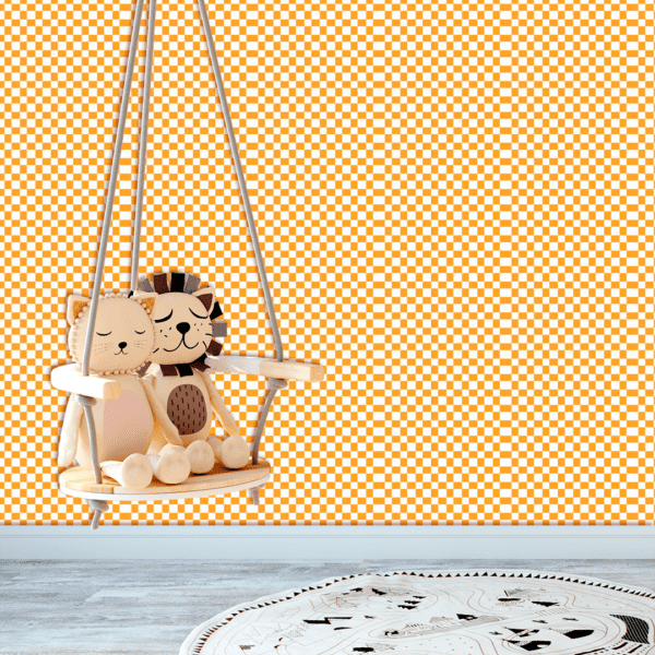 Adesivo Baby Xadrez Fundo Amarelo Pastel - Image 2