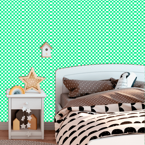 Adesivo Baby Xadrez Fundo Verde Pastel - Image 3