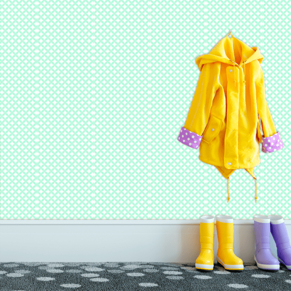 Adesivo Baby Pantone Flor Geométrica Verde Pastel - Image 3