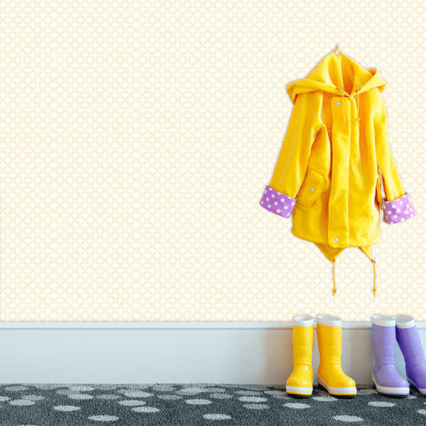Adesivo Baby Pantone Flor Geométrica Beje