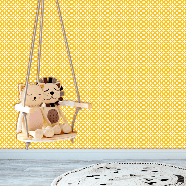Adesivo Baby Flor Geométrica Fundo Amarelo - Image 2