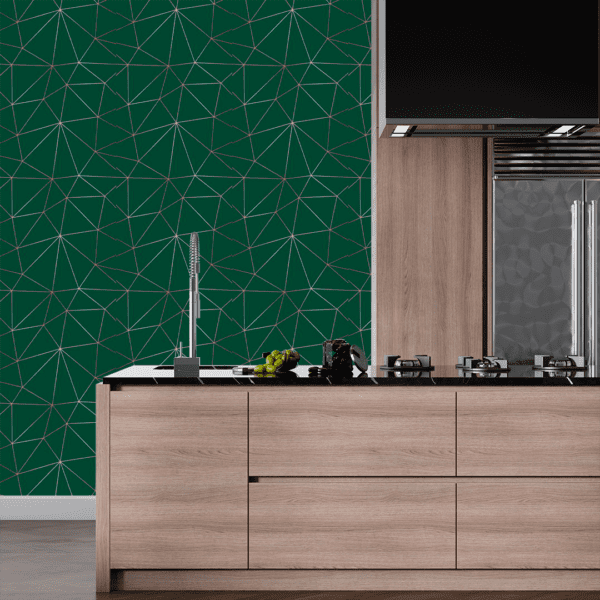 Adesivo Zazz Linha Fina Rosê Fundo Verde Esmeralda - Image 2