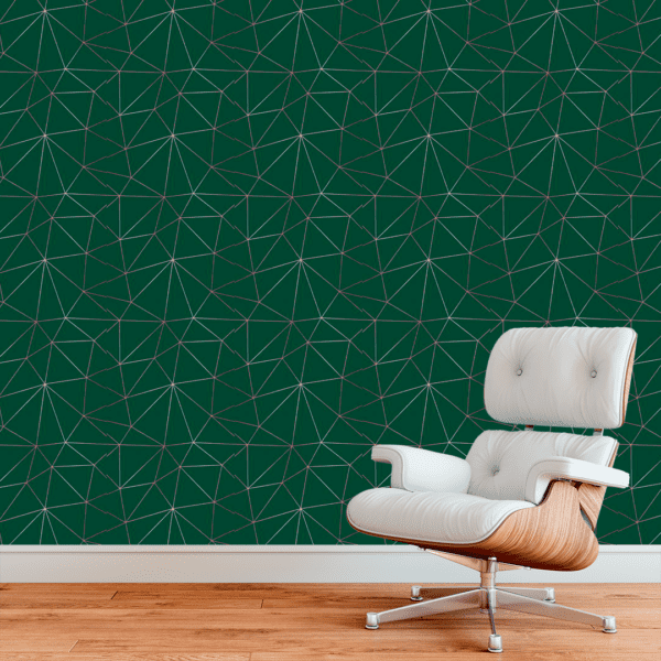 Adesivo Zazz Linha Fina Rosê Fundo Verde Esmeralda