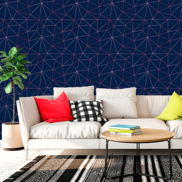 Adesivo Zazz Linha Fina Rosê Fundo Azul Escuro