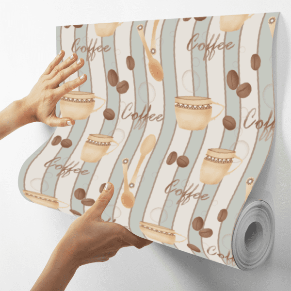 Adesivo Casual Top Coffee Azul Pastel e Bege - Image 4