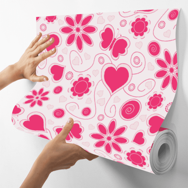 Adesivo Casual Top Coração Poá Rosa e Rosa Bebê - Image 4