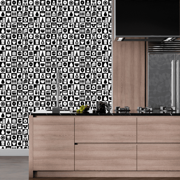 Adesivo Casual Top Food Branco e Preto - Image 2