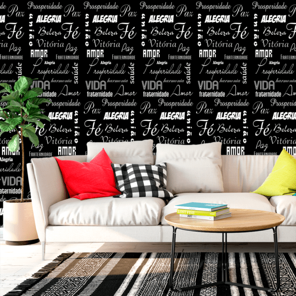 Adesivo Casual Top Letras Branco e Preto