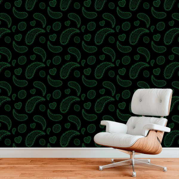 Adesivo Casual Top Padrão Preto e Verde - Image 3