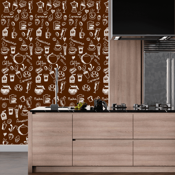 Adesivo Casual Top Food Marrom e Branco - Image 2
