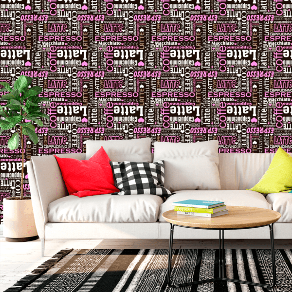 Adesivo Casual Top Coffee Banco Marrom e Violeta