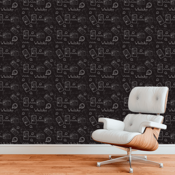 Adesivo Casual Top Whatsapp Preto e Branco - Image 3