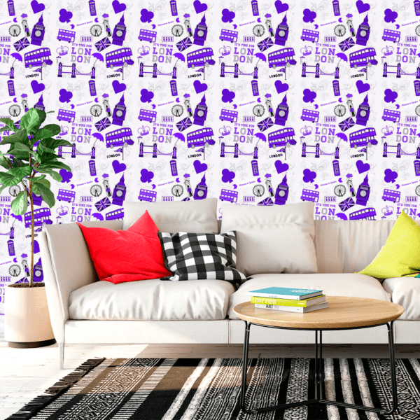 Adesivo Casual Top London Roxo e Lilás