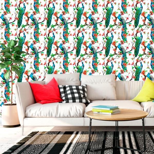 Adesivo Casual Top Pintura Pavão
