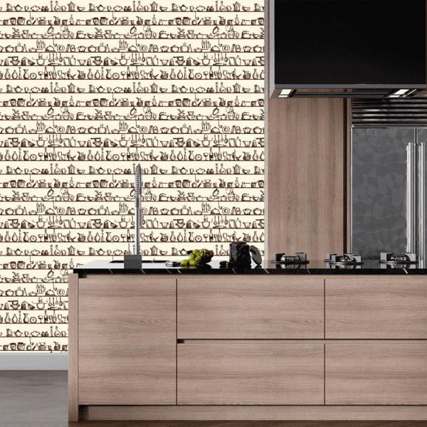 Adesivo Casual Top Cozinha Marrom e Bege - Image 2