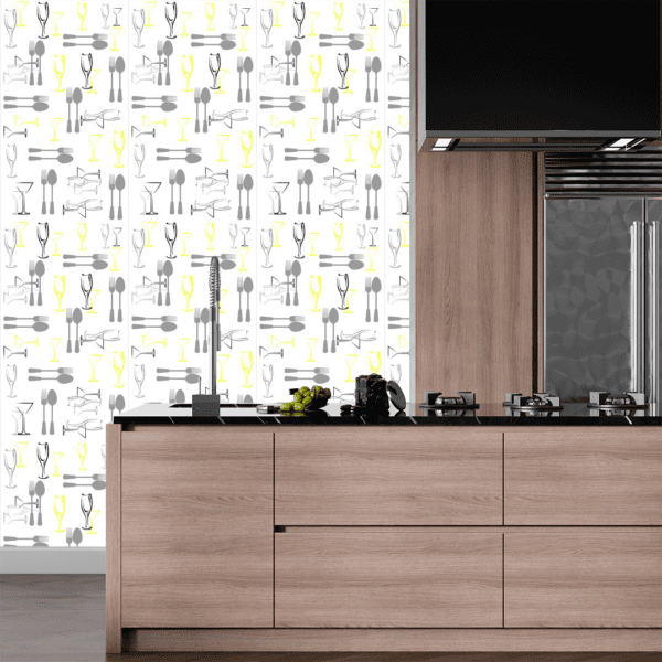 Adesivo Casual Top Taças Preto e Amarelo Fundo Branco - Image 2
