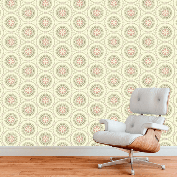 Adesivo Casual Top Mandala Verde Pastel e Vermelho - Image 3