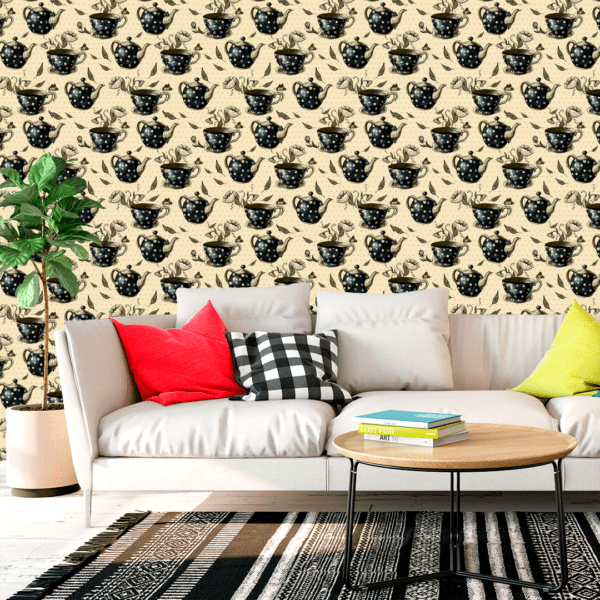 Adesivo Casual Top Coffee Preto e Bege