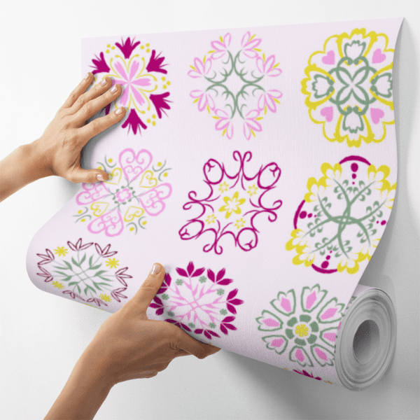 Adesivo Floral Mandalas em Cores Pastel - Image 4