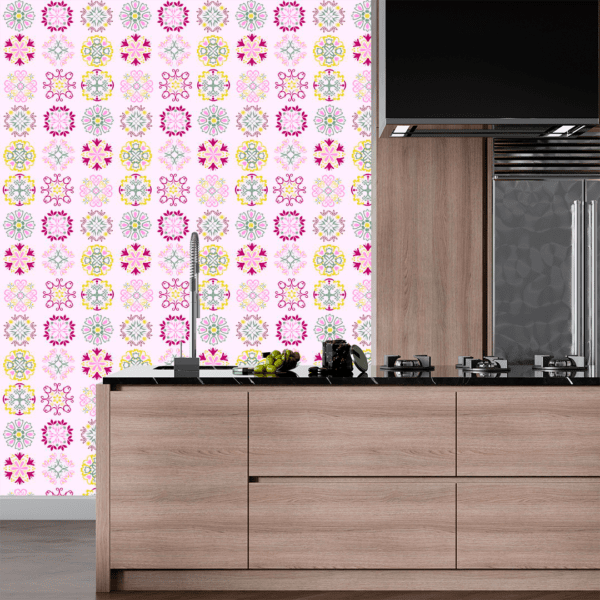 Adesivo Floral Mandalas em Cores Pastel - Image 2