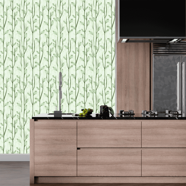 Adesivo Floral Folhas Verdes Longas - Image 2