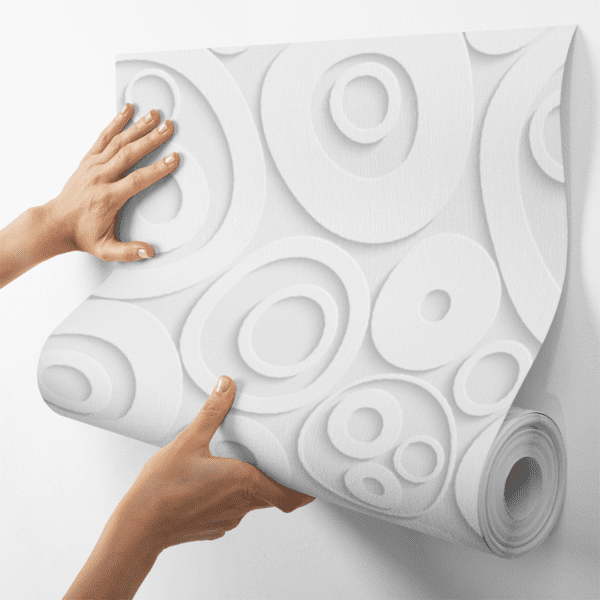 Adesivo Geométrico Círculos Concêntricos Branco - Image 4