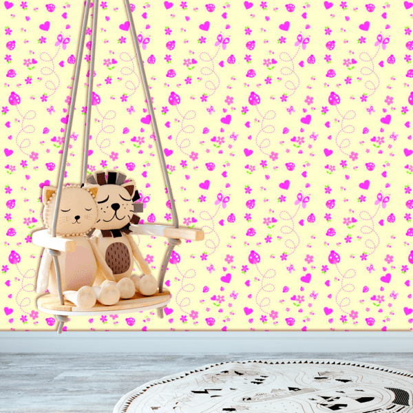 Adesivo Infantil Flores Rosa