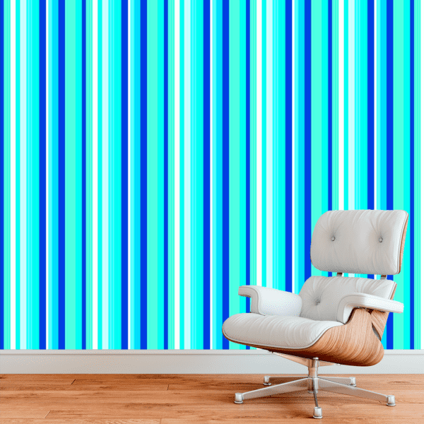 Adesivo Listrado Monocromático Azul
