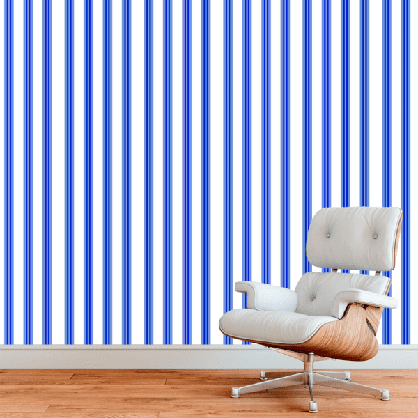 Adesivo Listrado Mesclado Branco e Azul